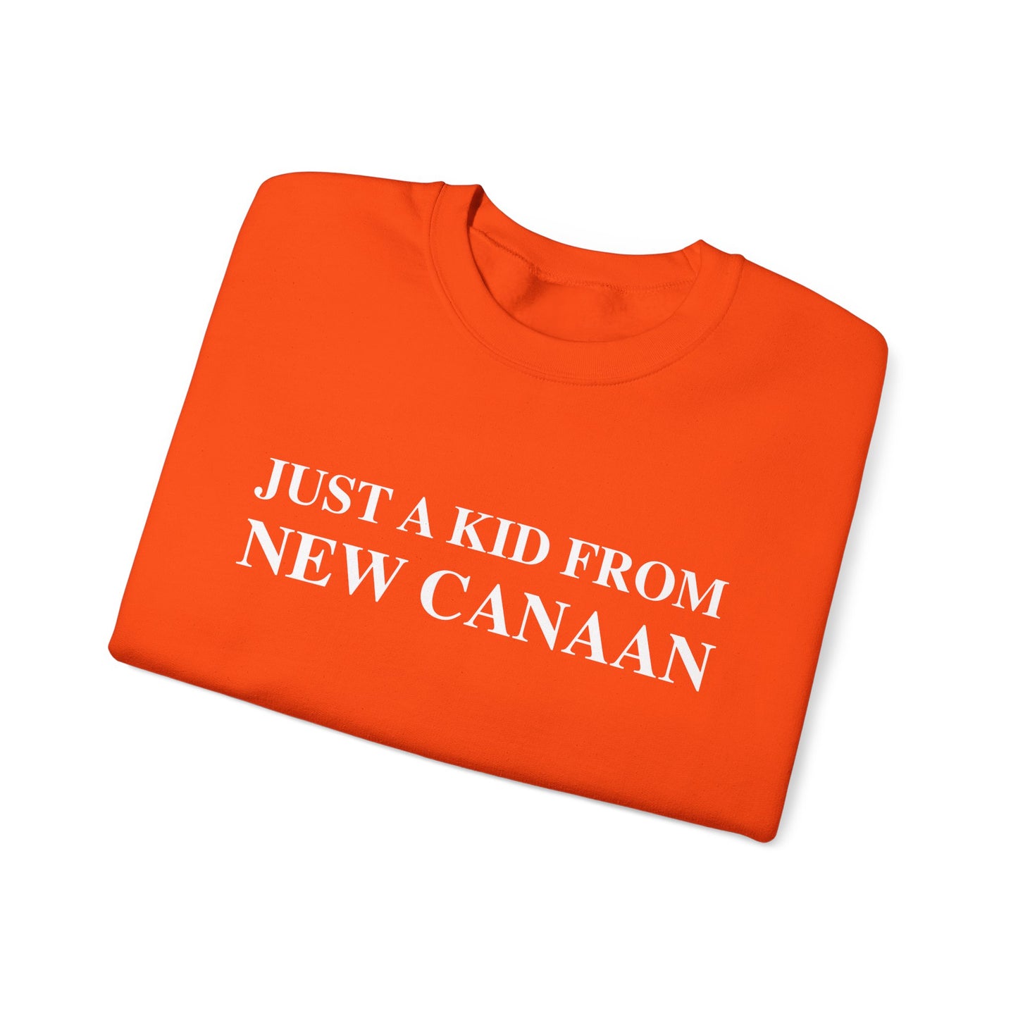 Just a kid from New Canaan Unisex Heavy Blend™ Crewneck Sweatshirt