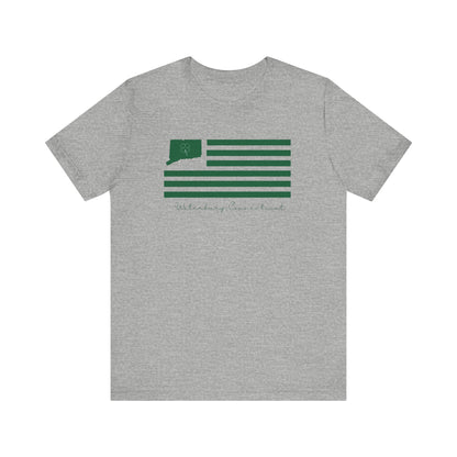 Waterbury Connecticut St Patrick’s Day Flag Unisex Jersey Short Sleeve T-Shirt