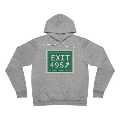Vintage Exit 49S  Merritt Parkway Sign Unisex Sponge Fleece Pullover Hoodie