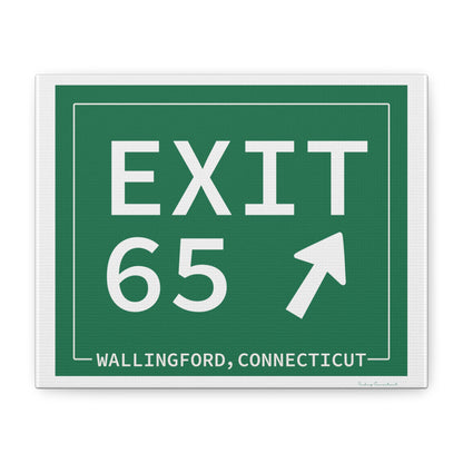 Vintage Exit 65 WCP Sign Matte Canvas, Stretched, 1.25"