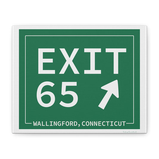Vintage Exit 65 WCP Sign Matte Canvas, Stretched, 1.25"