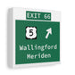 Vintage WCP Exit 66 Sign Matte Canvas, Stretched, 1.25"