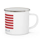 Monroe Connecticut Flag Enamel Camping Mug