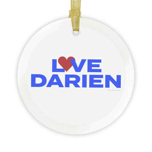 Love Darien Glass Ornaments