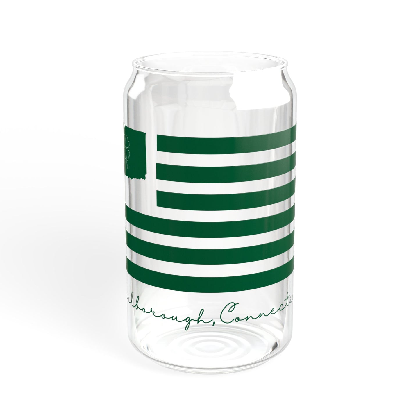 Marlborough Connecticut St. Patrick’s Day Flag Sipper Glass, 16oz