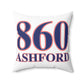 860 Ashford Red, White & Blue Spun Polyester Square Pillow