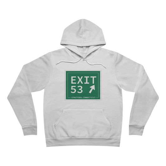 Vintage Exit 53  Merritt Parkway Sign Unisex Sponge Fleece Pullover Hoodie