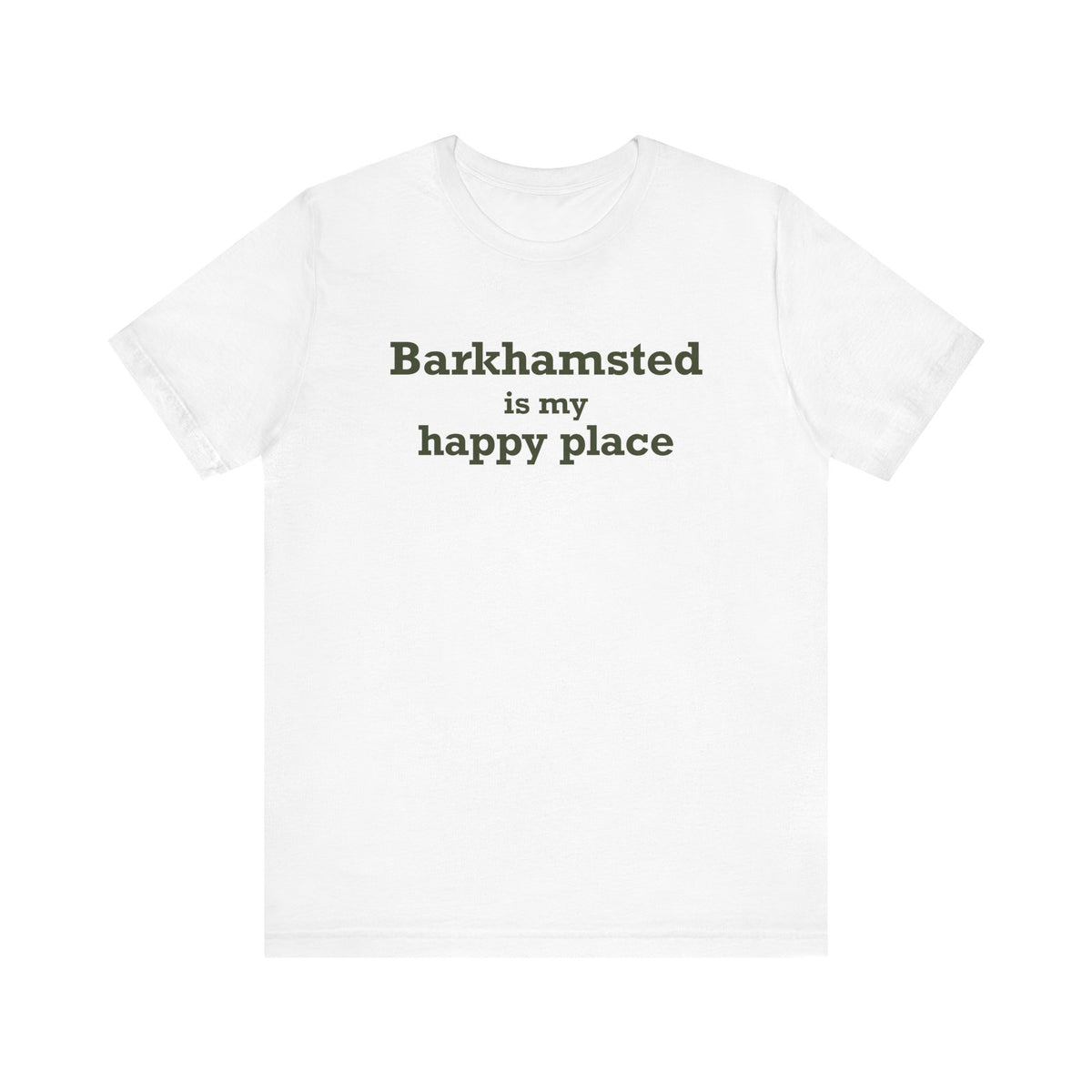 Barkhamsted is my Happy Place Unisex Jersey Short Sleeve T-Shirt