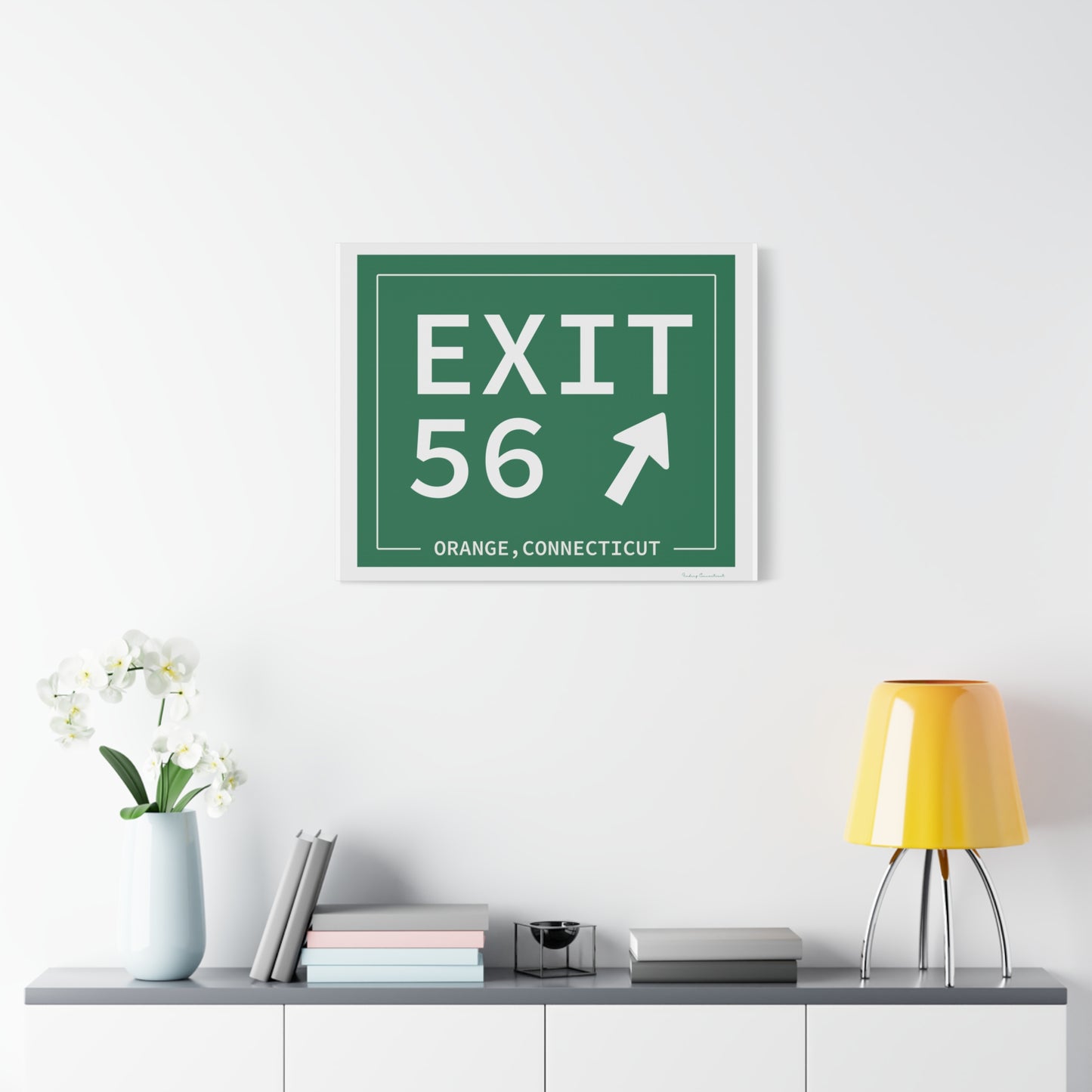 Vintage Exit 56 WCP Sign Matte Canvas, Stretched, 1.25"
