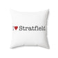 I Heart Stratfield. Spun Polyester Square Pillow
