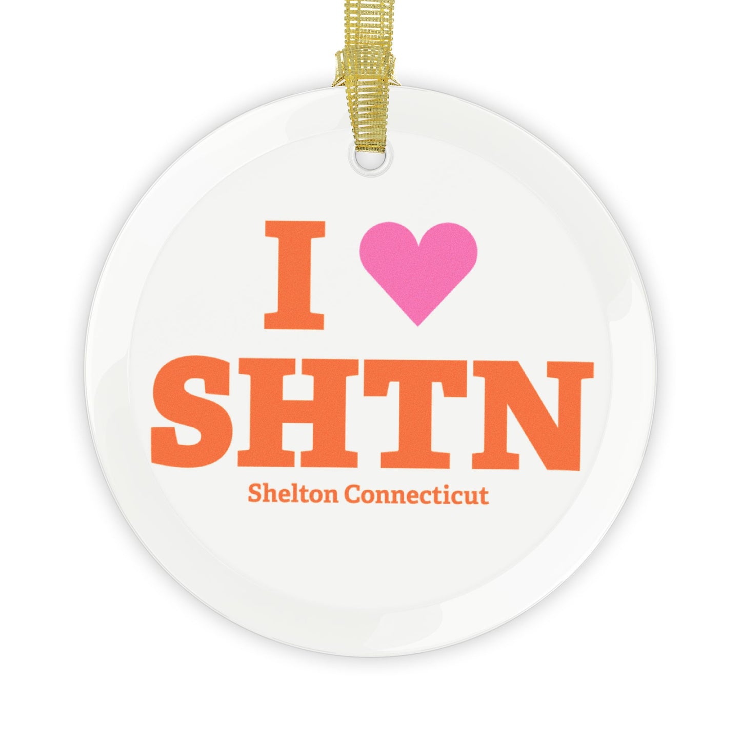I Heart SHTN Glass Ornaments