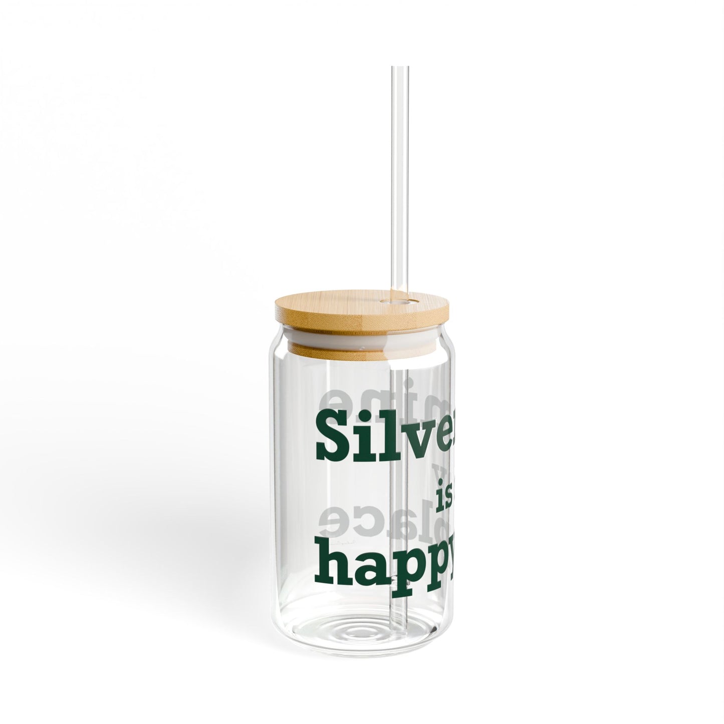 Silvermine is My Happy Place Sipper Glass, 16oz