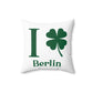 I Clover Berlin Spun Polyester Square Pillow