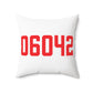 06042 Manchester Connecticut Zip Code  Polyester Square Pillow