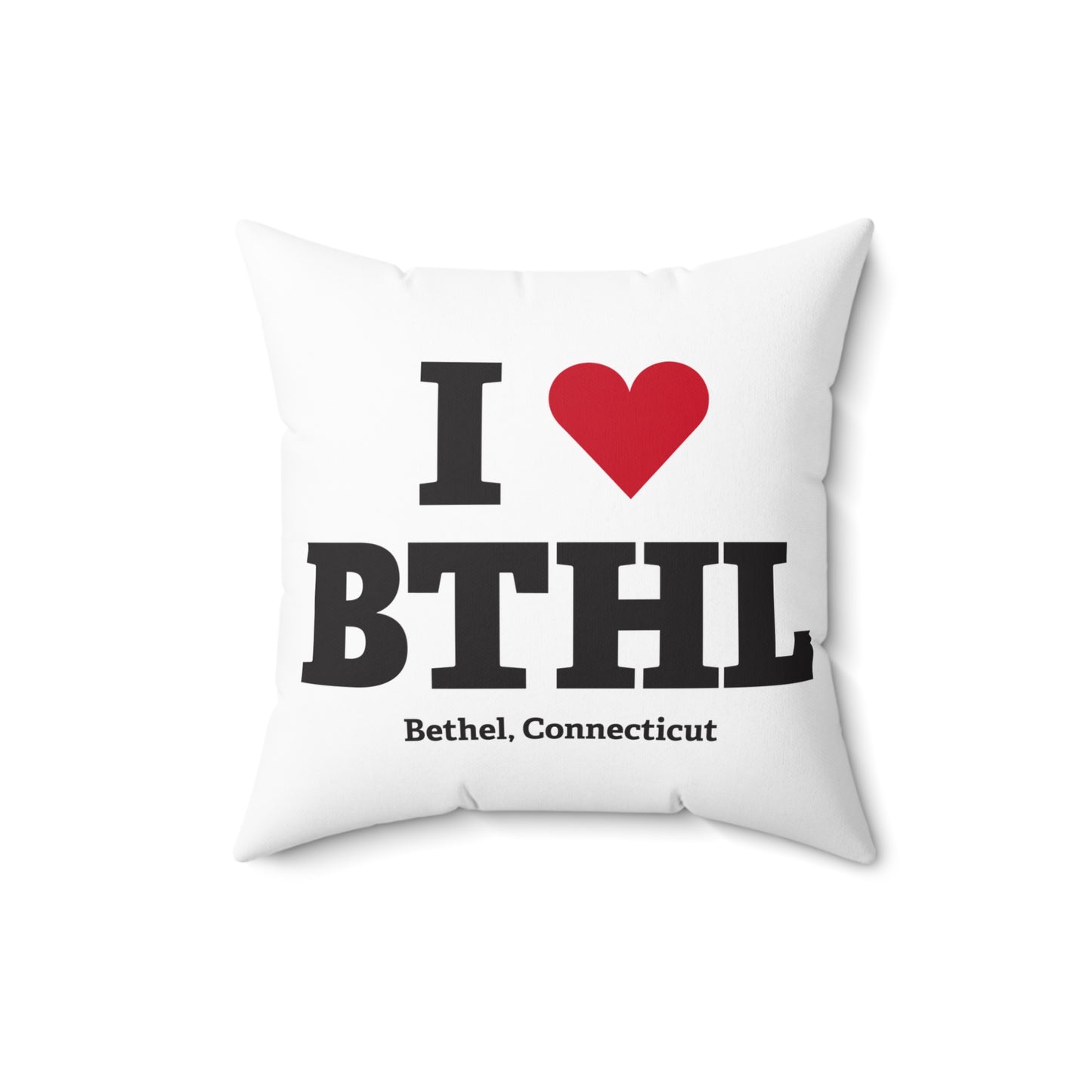 I Heart BTHL Spun Polyester Square Pillow