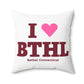 I Heart BTHL Spun Polyester Square Pillow