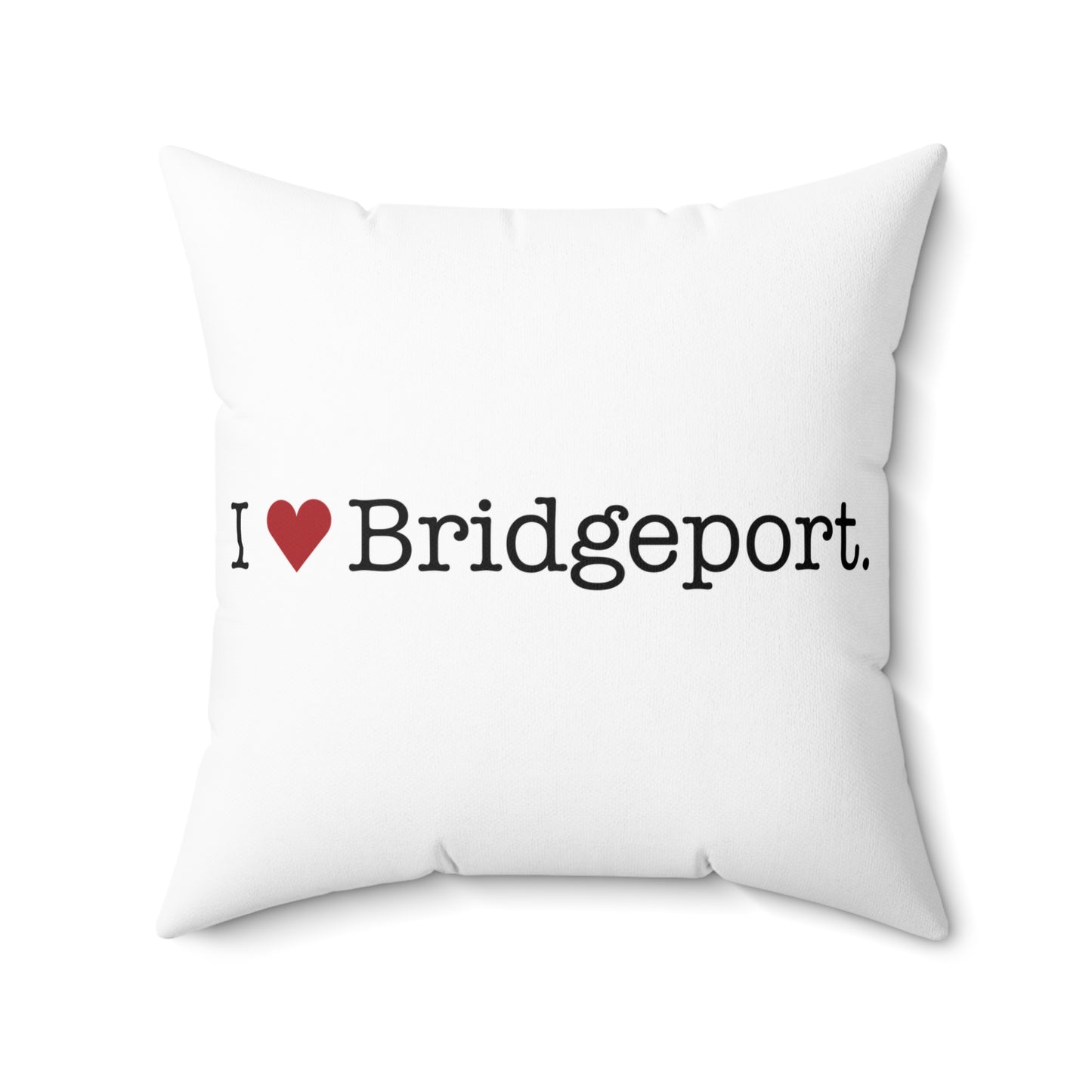 I Heart Bridgeport. Spun Polyester Square Pillow