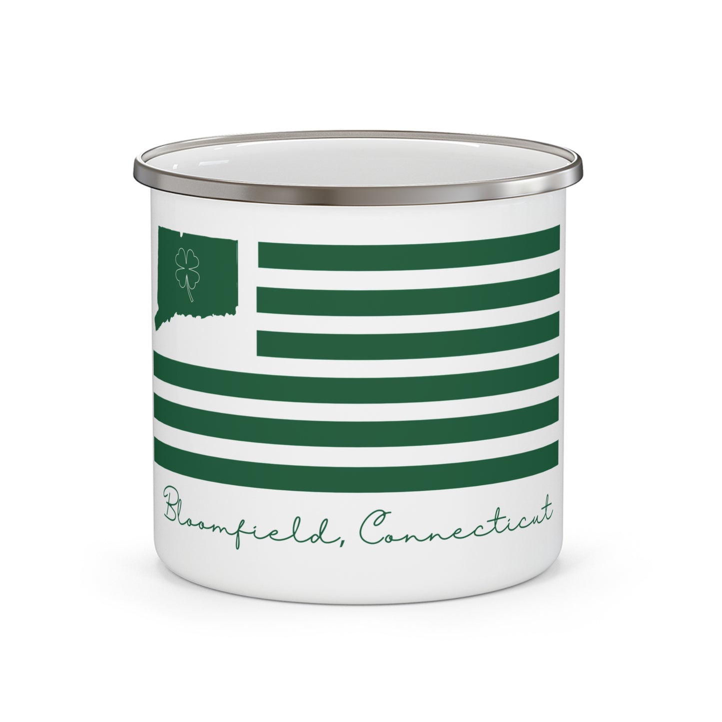 Bloomfield Connecticut St. Patrick’s Day Flag Enamel Camping Mug