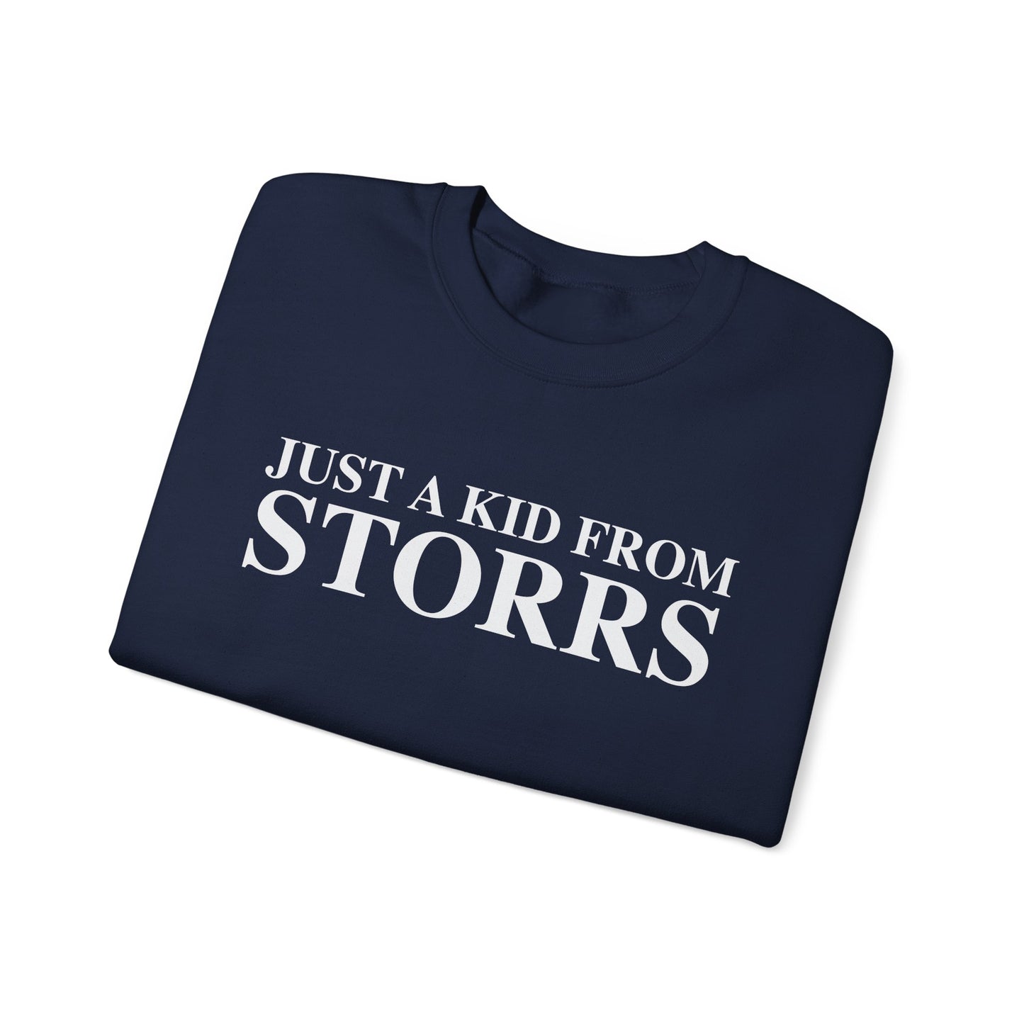 Just a kid from Storrs Unisex Heavy Blend™ Crewneck Sweatshirt