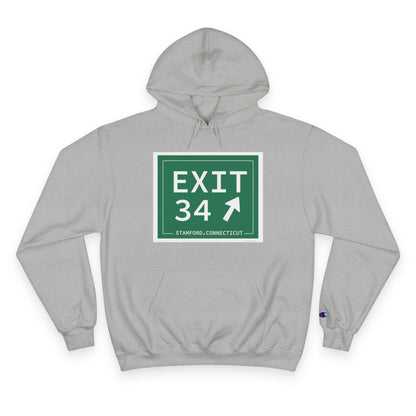Vintage Exit 34 Merritt Parkway Sign Champion Hoodie