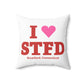 I Heart STFD Spun Polyester Square Pillow