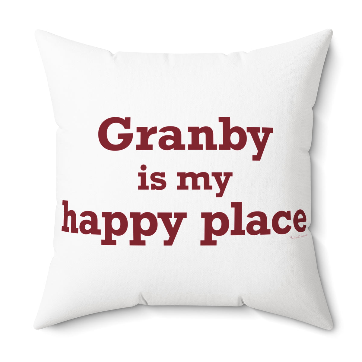 Granby is My Happy Place Polyester Square Pillow