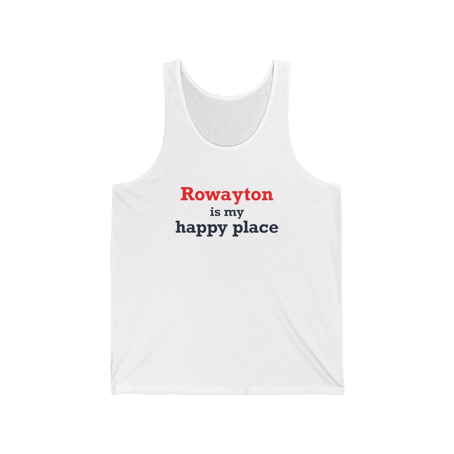 Rowayton is My Happy Place Unisex Jersey Tank Top
