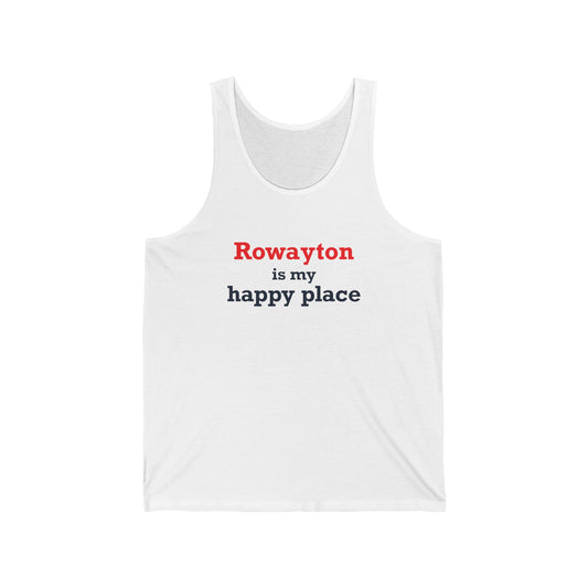 Rowayton is My Happy Place Unisex Jersey Tank Top