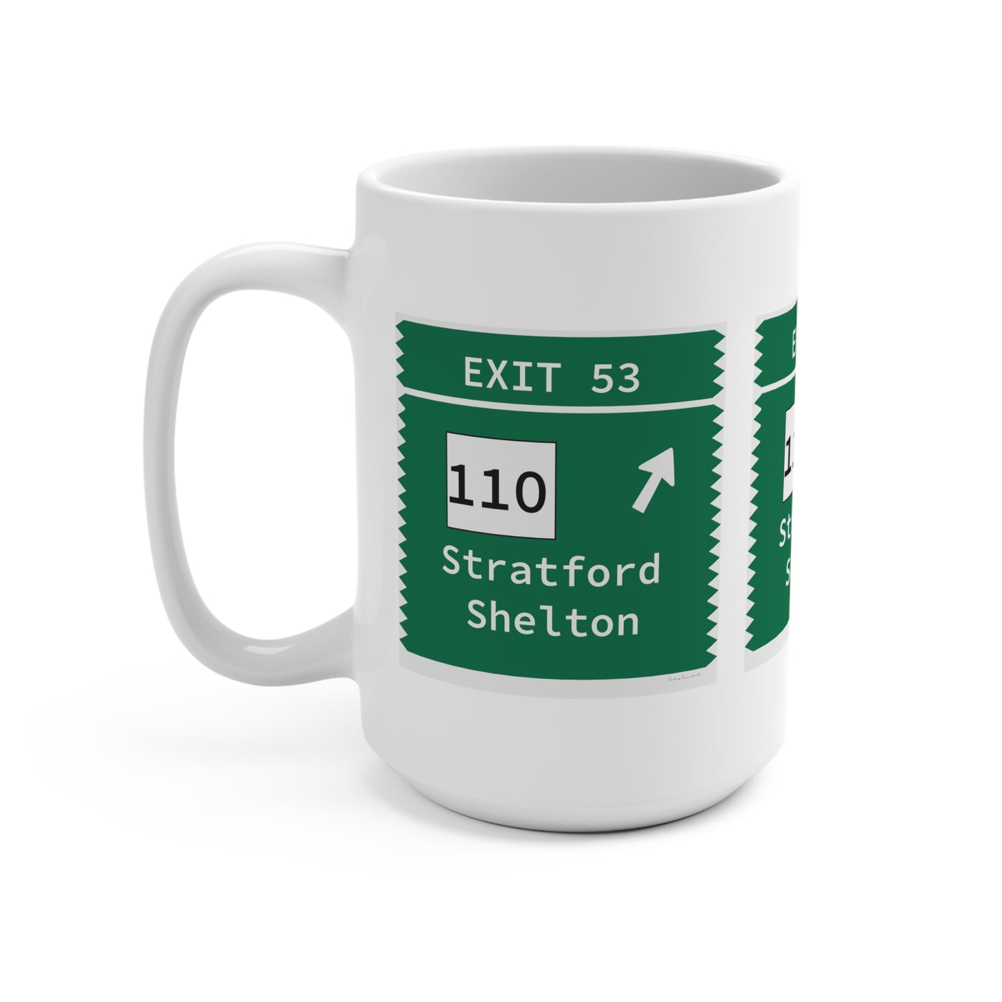 Vintage Merritt Parkway Exit 53 Sign Mug 15oz
