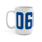 06084 Tolland Connecticut Zip Code Mug 15oz