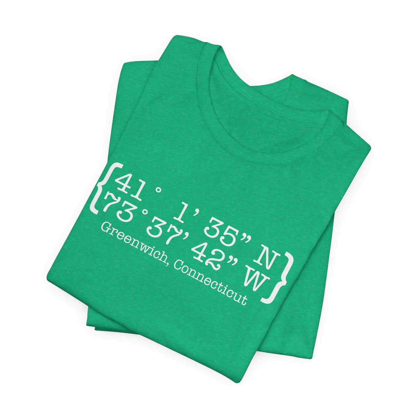 Greenwich Coordinates Unisex Jersey Short Sleeve T-Shirt