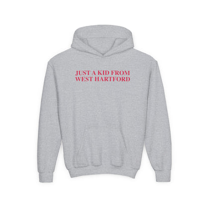 Just a kid from West Hartford Youth Heavy Blend Hooded Sweatshirt