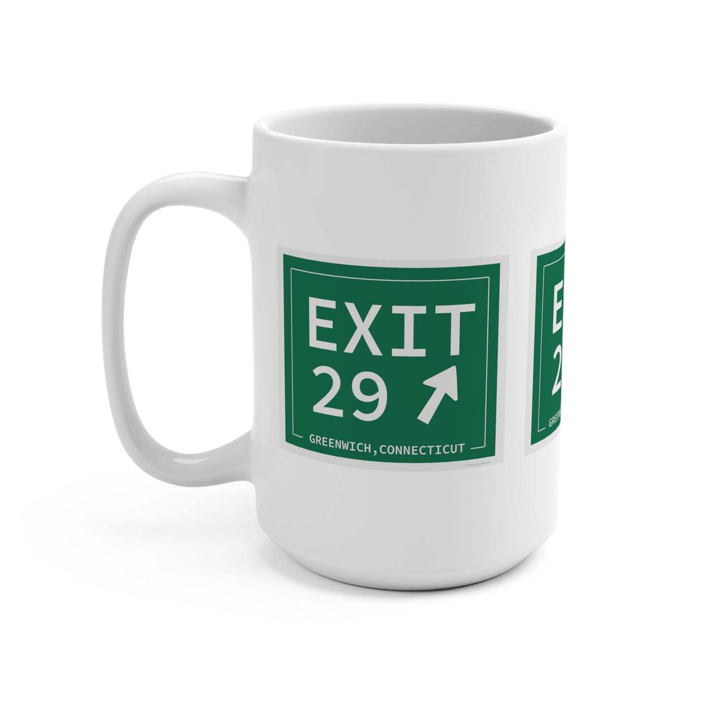 Vintage Exit 29 Merritt Parkway  Sign Mug 15oz