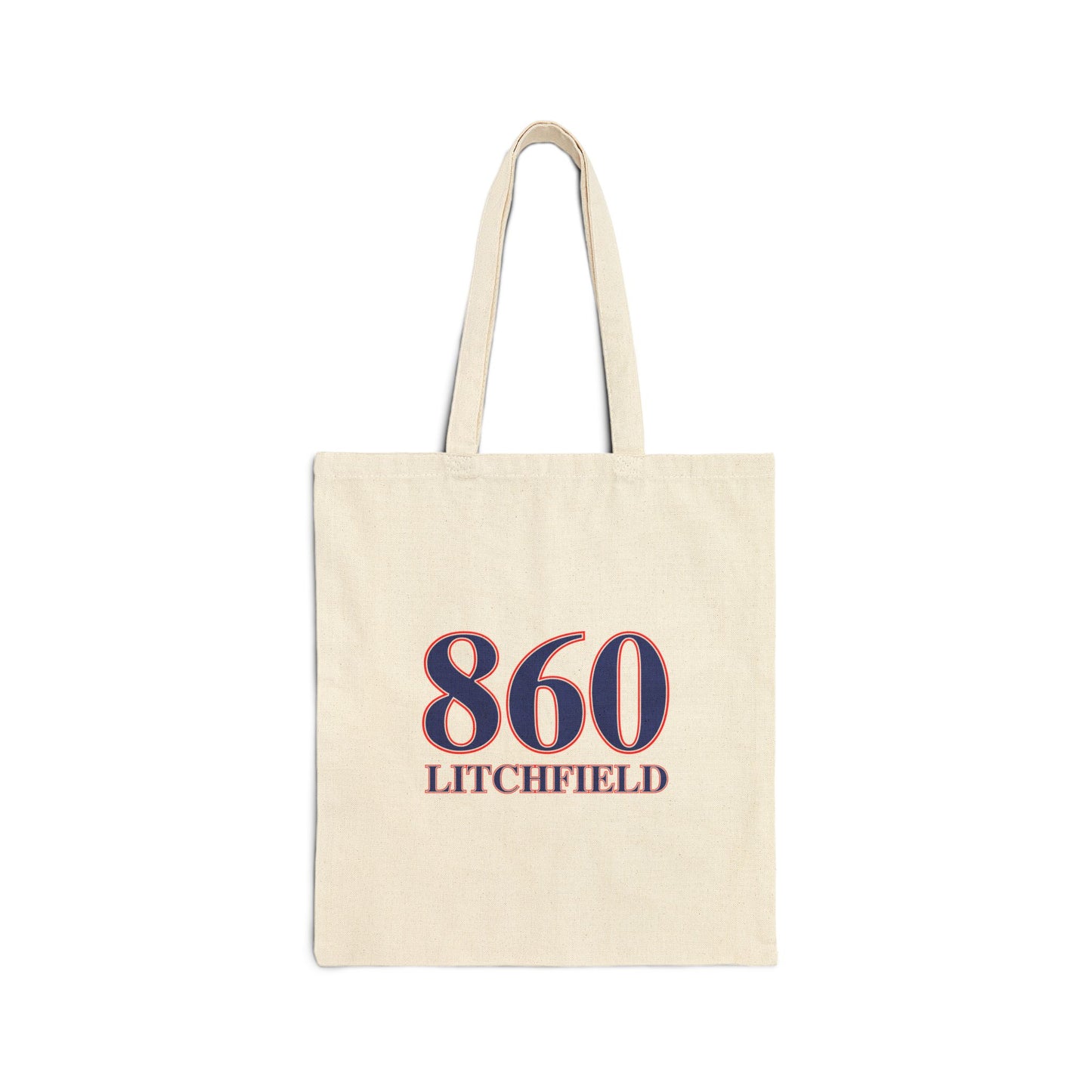 Litchfield Red, White & Blue Cotton Canvas Tote Bag