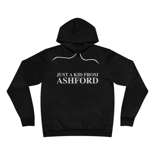 Just a kid from Ashford Unisex Sponge Fleece Pullover Hoodie