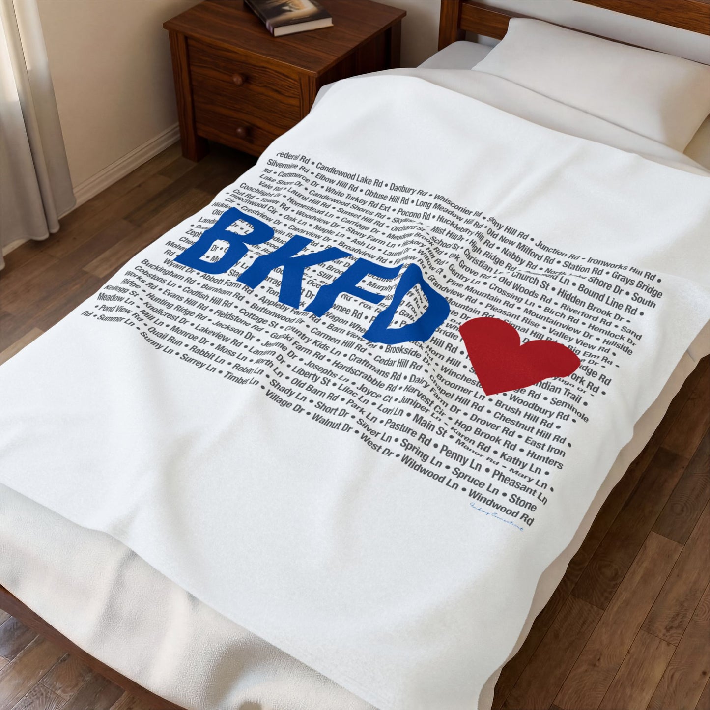 Brookfield Love Velveteen Plush Blanket