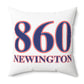 860 Newington Red, White & Blue Spun Polyester Square Pillow