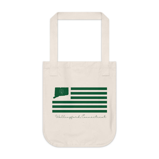 Wallingford Connecticut St. Patrick’s Day Flag Organic Canvas Tote Bag