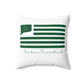 Windsor Connecticut St. Patrick’s Day Flag Spun Polyester Square Pillow