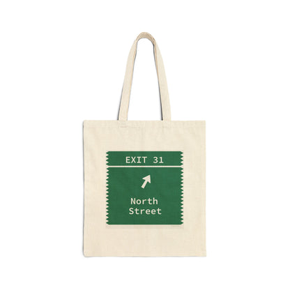 Vintage Merritt Parkway Exit 31 Sign Cotton Canvas Tote Bag