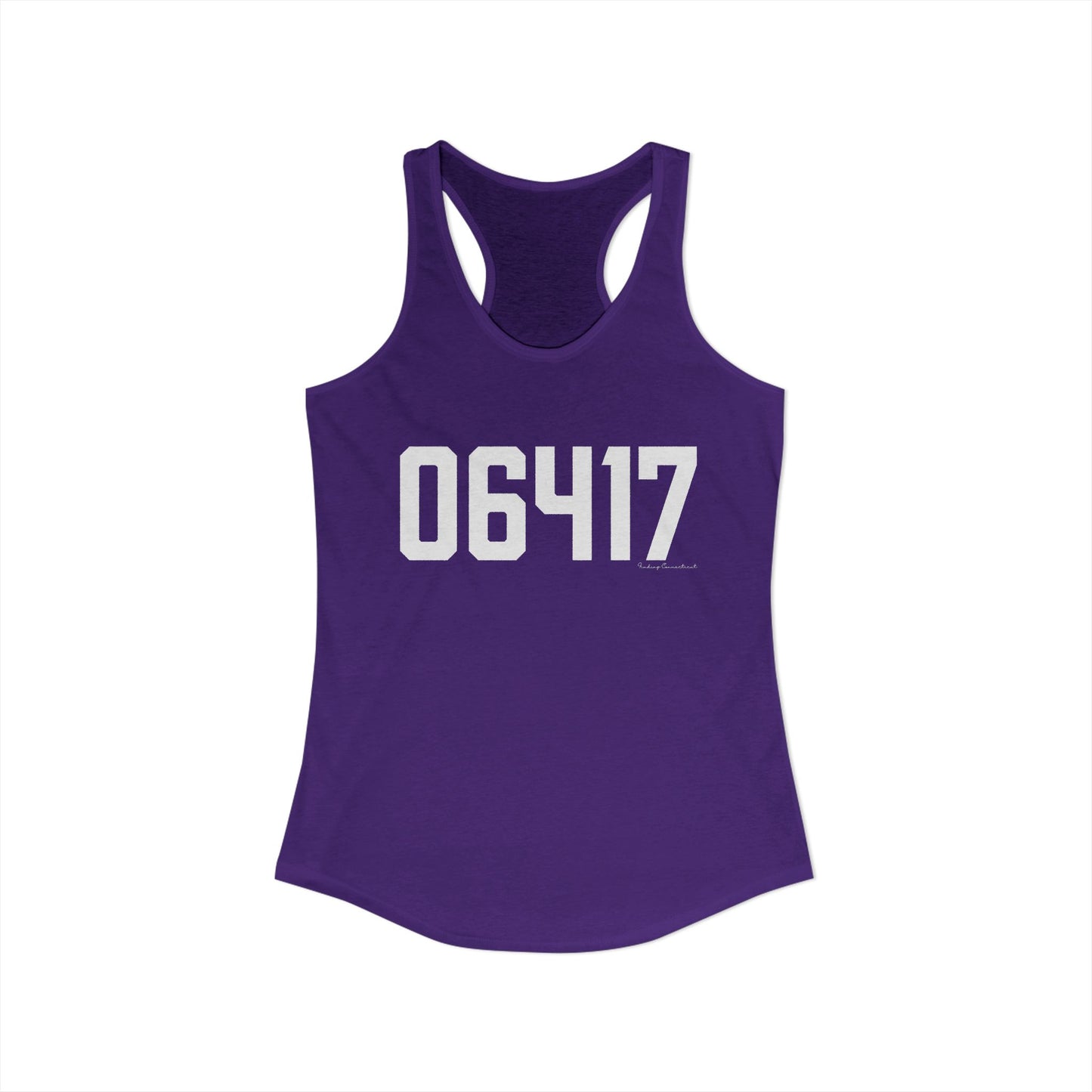06417 Deep River CT Zip Code Women's Ideal Racerback Tank Top