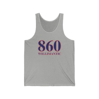860 Willimantic Red, White & Blue Unisex Jersey Tank Top