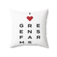Greens Farms Vision Spun Polyester Square Pillow