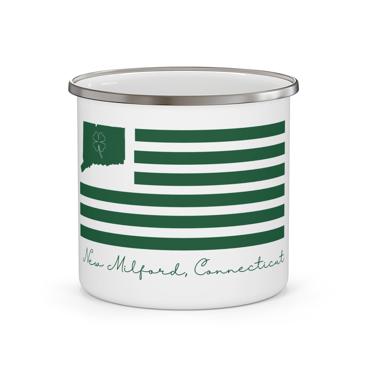New Milford Connecticut St. Patrick’s Day Flag Enamel Camping Mug