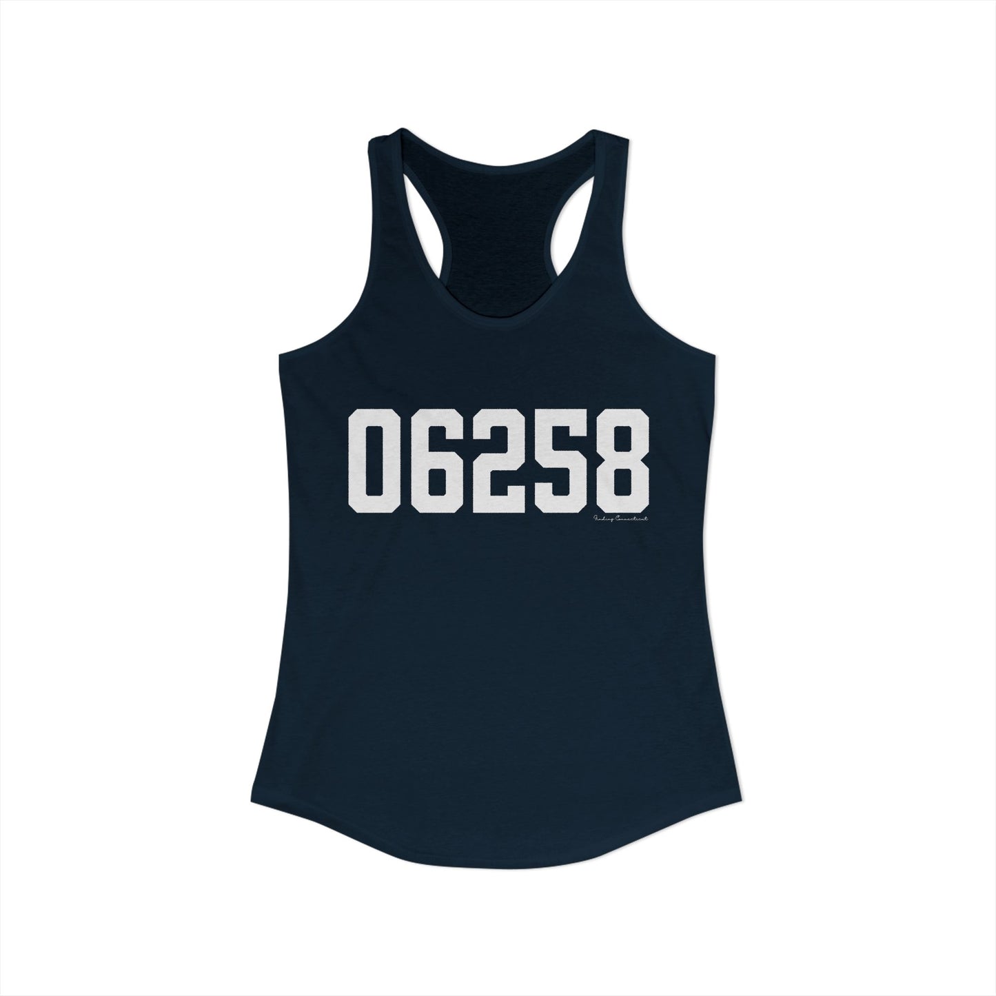 06258 Pomfret CT Zip Code Women's Ideal Racerback Tank Top