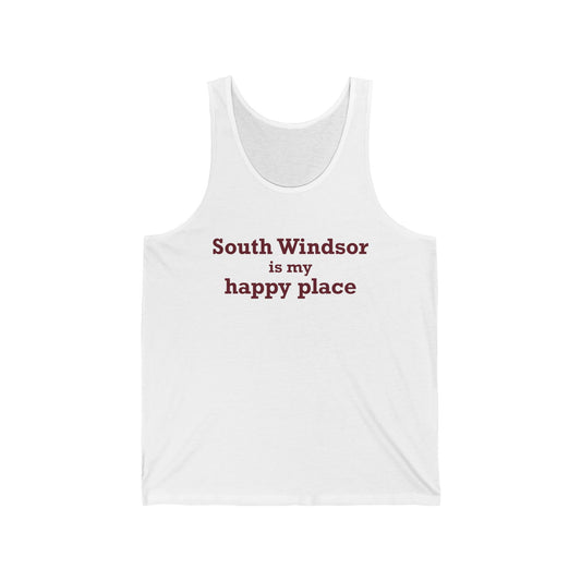 South Windsor is My Happy Place Unisex Jersey Tank Top