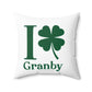 I Clover Granby Spun Polyester Square Pillow
