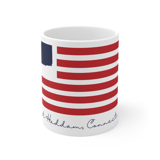 East Haddam Connecticut Flag Mug 11oz