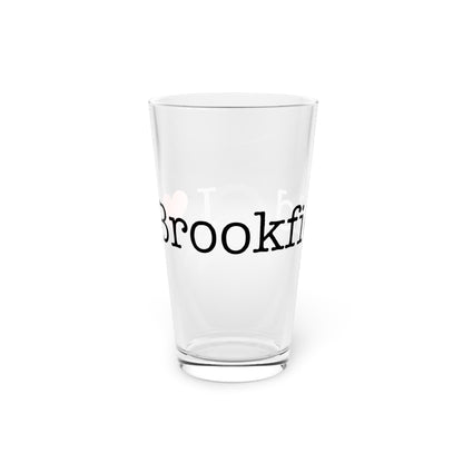 I Heart Brookfield. Pint Glass, 16oz