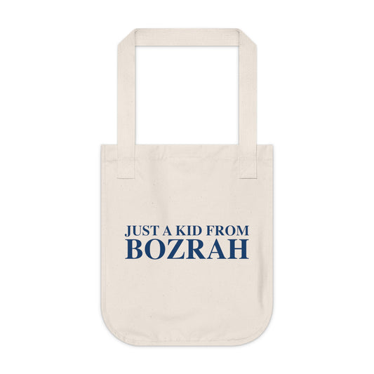 Just a kid from Bozrah Organic Canvas Tote Bag
